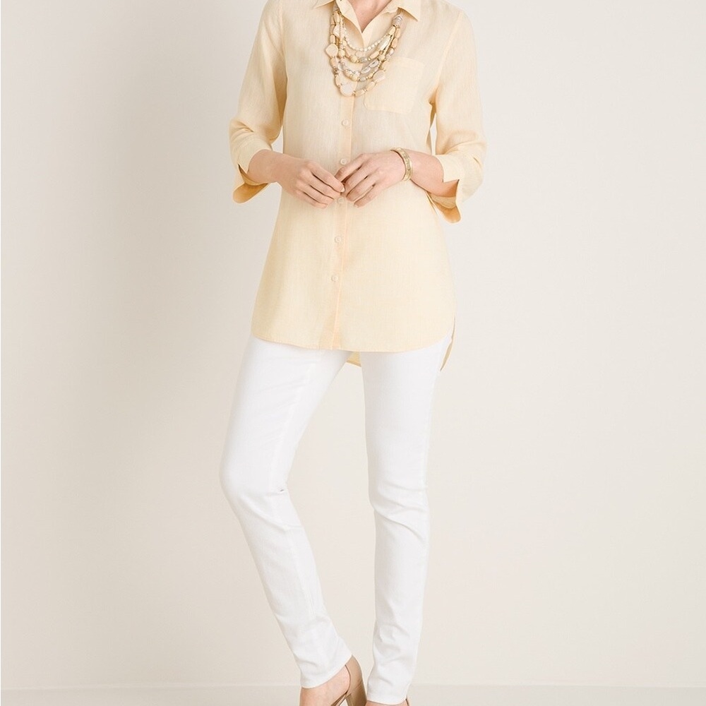 Chic White Straight-Leg Pants